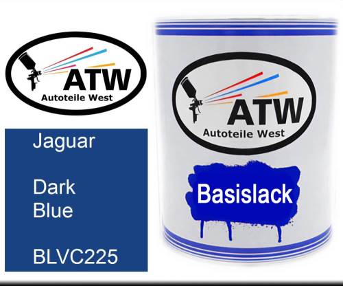 Jaguar, Dark Blue, BLVC225: 1L Lackdose, von ATW Autoteile West.